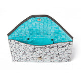 "Journal" Silver Clutch